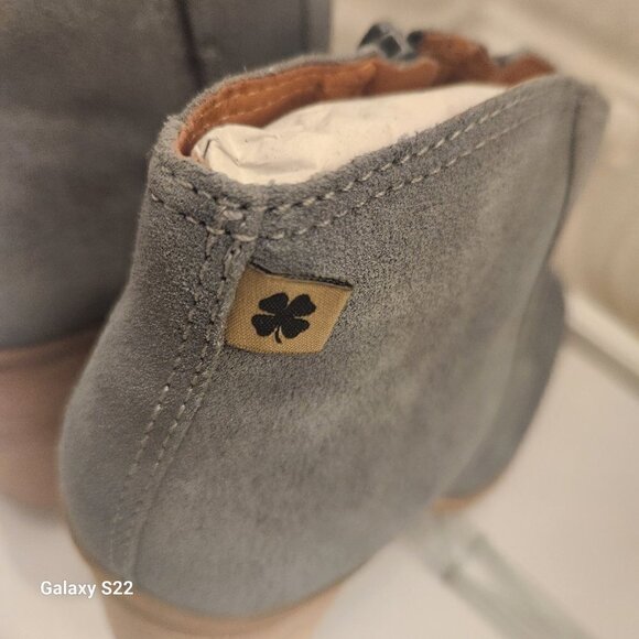 Lucky Brand "Pellyon" Grey/Blue Leather Booties. NWT. Size 8.5 - Picture 9 of 12